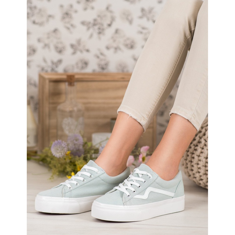 Kylie Módní zelené tenisky zelený 2