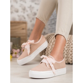 Kylie Tenisky svázané stuhou hnědý 2 Kylie Tenisky svázané stuhou hnědý 2