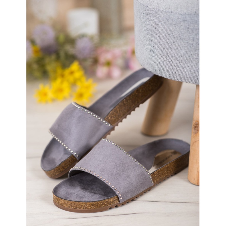 Goodin Semišové pantofle šedá 1