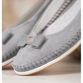 Balerínky S Mašlí VINCEZA šedá 2