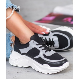 SHELOVET Stylové tenisky bílý černá 2