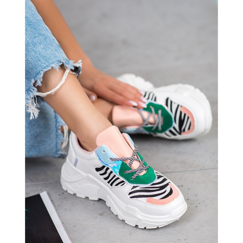 SHELOVET Módní tenisky bílý vícebarevný 2 SHELOVET Módní tenisky bílý vícebarevný 2