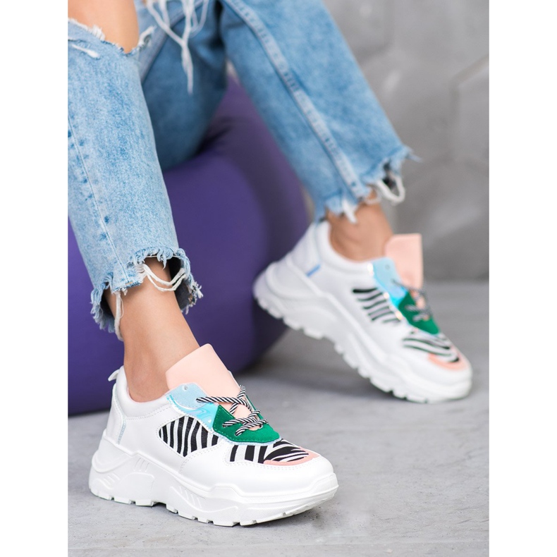 SHELOVET Módní tenisky bílý vícebarevný 1 SHELOVET Módní tenisky bílý vícebarevný 1