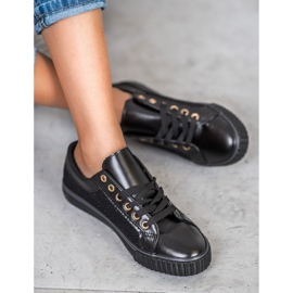 Muto Černé tenisky se síťovinou černá 2