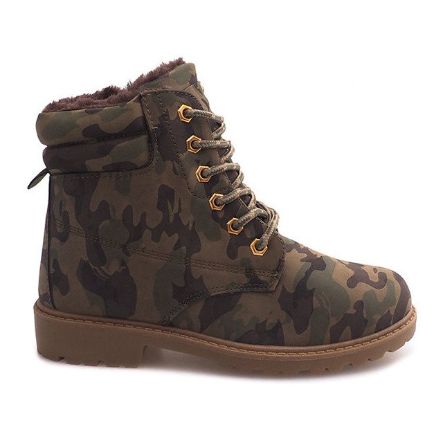 Izolované dřevěné boty Camo BED08 Green zelený 1