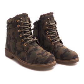 Izolované dřevěné boty Camo BED08 Green zelená 2