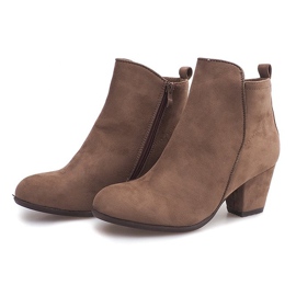 Semišové kotníkové boty ZZ-210 Khaki zelený 1
