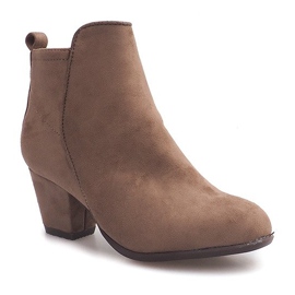 Semišové kotníkové boty ZZ-210 Khaki zelený 2
