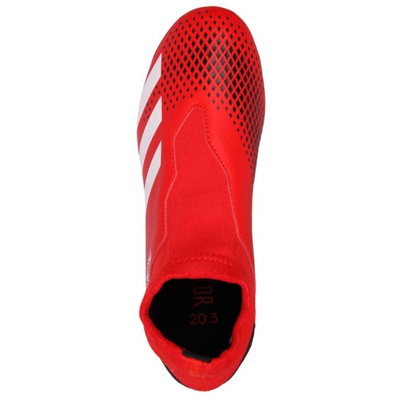 Kopačky Adidas Predator 20.3 Ll Fg Jr EF1907 červené červené 1