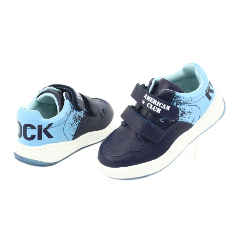 Sportovní obuv American Club GC18 na suchý zip námořnická modrá modrý 4