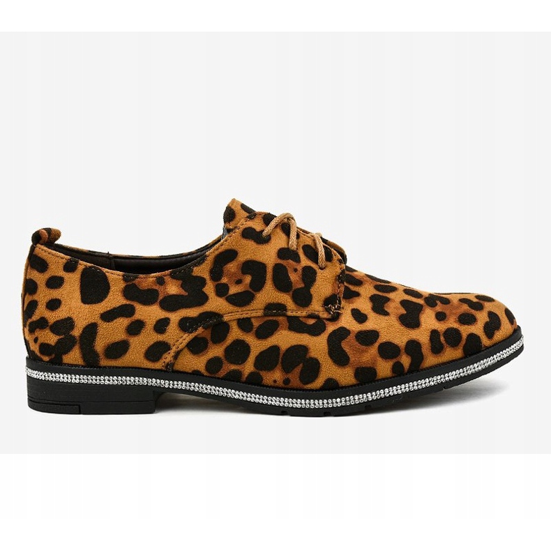 Černé jazzové boty, kamzík leopard C-7222 černý vícebarevný 2