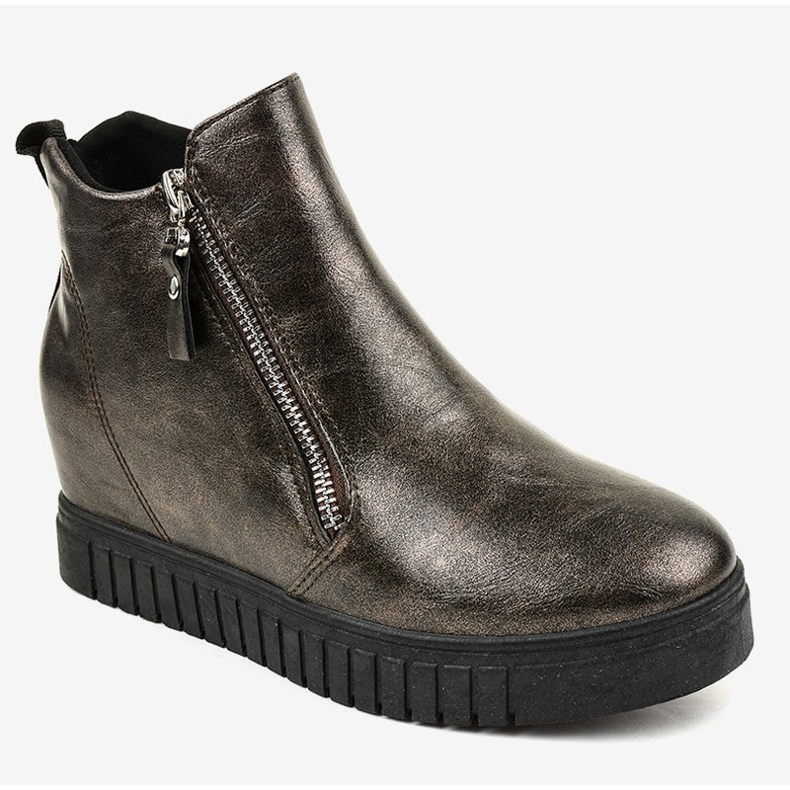 Hnědé klínové tenisky 1757 hnědý 1