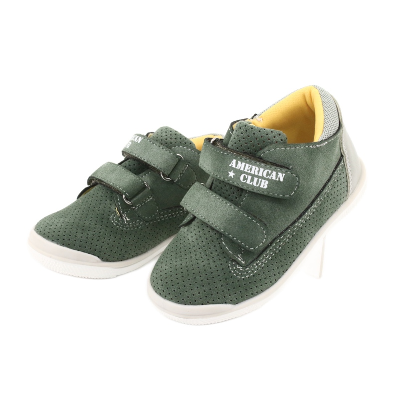 Boty se suchým zipem American Club GC22 šedá zelený 3