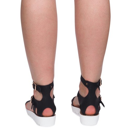 Sandály se zipem 50035 černé černý 1