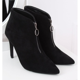 Černé boty na špendlíku černé A3-029 černé černá 2 Černé boty na špendlíku černé A3-029 černé černá 2