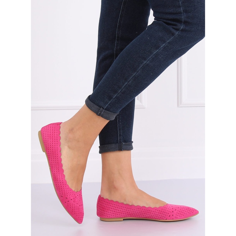 Fuchsie prolamované baleríny NK18P Fushia růžový 1 Fuchsie prolamované baleríny NK18P Fushia růžový 1