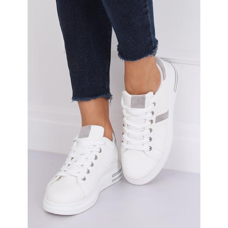 Bílé dámské sportovní boty BL201P Grey bílý 1 Bílé dámské sportovní boty BL201P Grey bílý 1