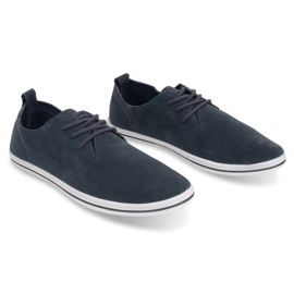 Lehké pánské tenisky s eko semišem 1205 Navy Blue námořnická modř 1