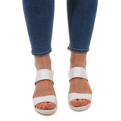 Sandály na klínku EL-18 White bílý 1 Sandály na klínku EL-18 White bílý 1