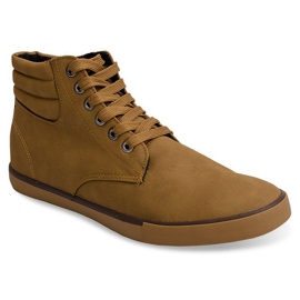 Stylové vysoké tenisky Y034 Camel hnědý 1
