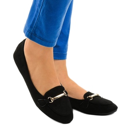 Černé mokasíny balerínky 2S2018-56 černý 1