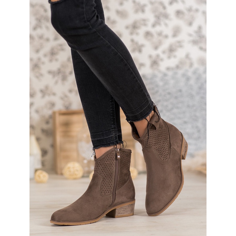 Filippo Prolamované kovbojské boty hnědý 2