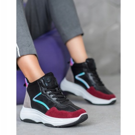 Ideal Shoes Vysoké boty na platformě černý vícebarevný 1