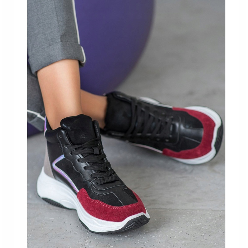 Ideal Shoes Vysoké boty na platformě černý vícebarevný 2