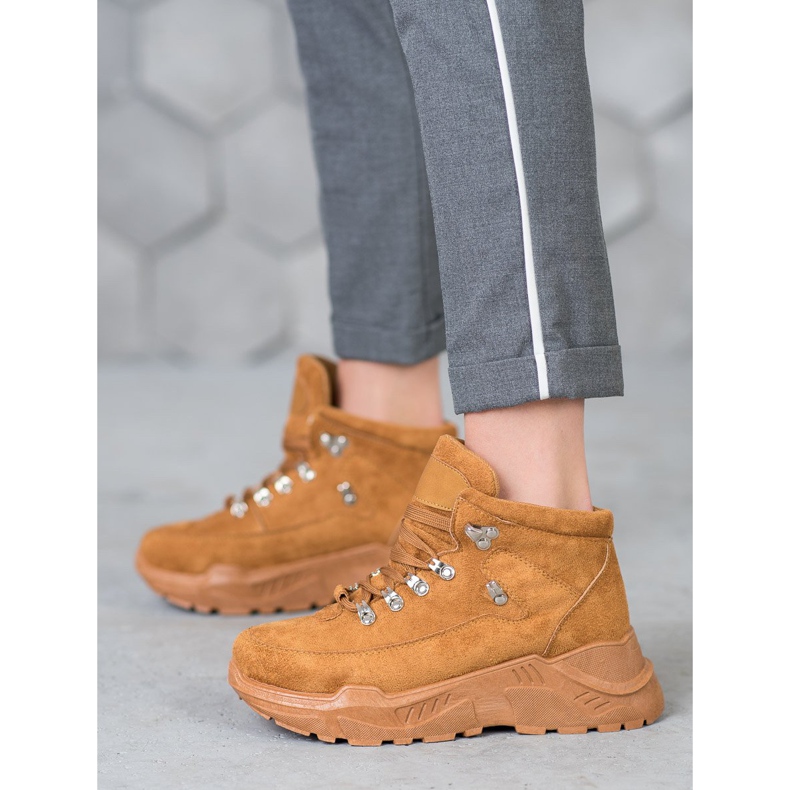 Queentina Semišové tenisky hnědý 1