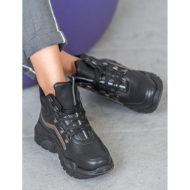 Queentina Teplé tenisky černý 1