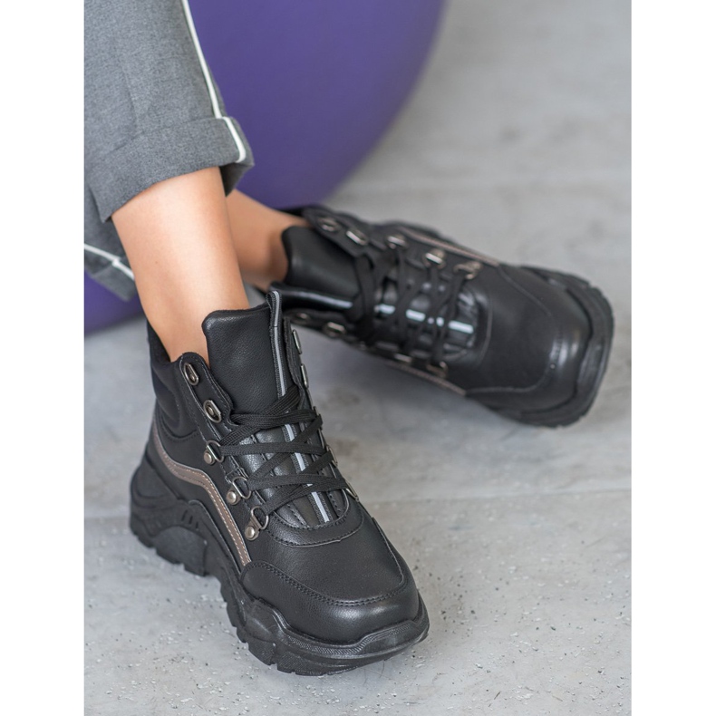 Queentina Teplé tenisky černý 1