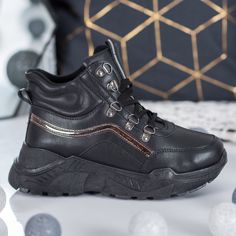 Queentina Teplé tenisky černý 2