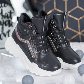 Ideal Shoes Módní boty černá 1