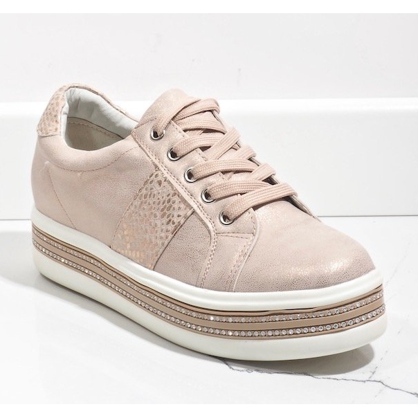 Růžové sportovní boty tenisky HQ996 růžový 1