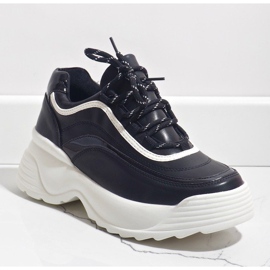 Černé sportovní tenisky z eko kůže 7918-Y černá 1