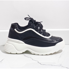 Černé sportovní tenisky z eko kůže 7918-Y černá 2