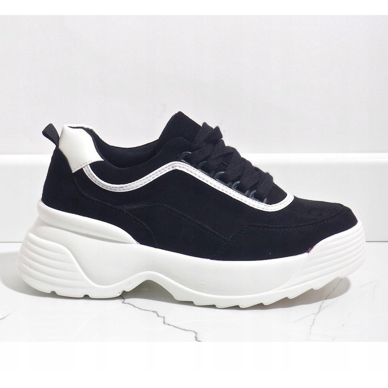 Černé sportovní tenisky z ekokůže 7917-Y černá 1