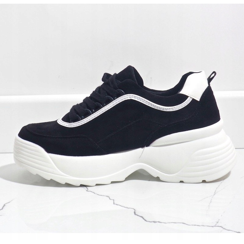 Černé sportovní tenisky z ekokůže 7917-Y černá 2