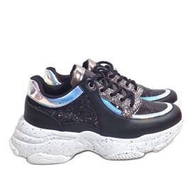 Černé sportovní tenisky s HL-08 černá 1