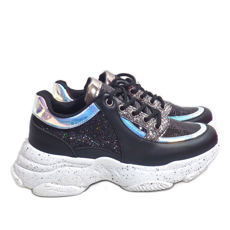 Černé sportovní tenisky s HL-08 černá 1