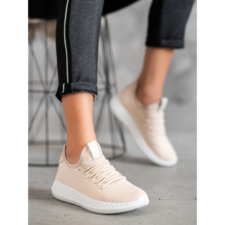 SHELOVET Sportovní obuv se síťovinou hnědý 1