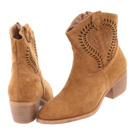 M.Daszyński Neformální dámské kovbojské boty Daszyński 1921, semiš hnědý 4 M.Daszyński Neformální dámské kovbojské boty Daszyński 1921, semiš hnědý 4