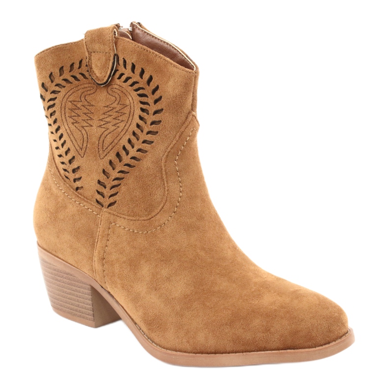 M.Daszyński Neformální dámské kovbojské boty Daszyński 1921, semiš hnědý 1 M.Daszyński Neformální dámské kovbojské boty Daszyński 1921, semiš hnědý 1