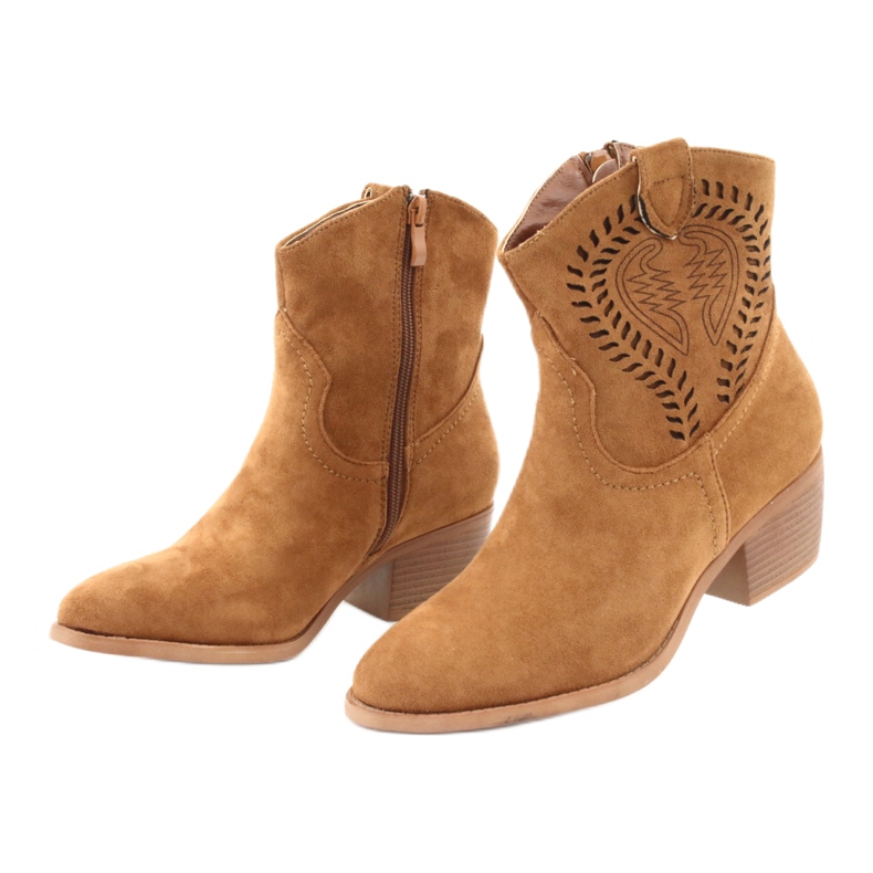 M.Daszyński Neformální dámské kovbojské boty Daszyński 1921, semiš hnědý 3 M.Daszyński Neformální dámské kovbojské boty Daszyński 1921, semiš hnědý 3