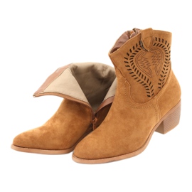 M.Daszyński Neformální dámské kovbojské boty Daszyński 1921, semiš hnědý 5 M.Daszyński Neformální dámské kovbojské boty Daszyński 1921, semiš hnědý 5