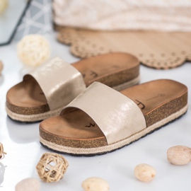 Goodin Módní zlaté pantofle zlatý 1