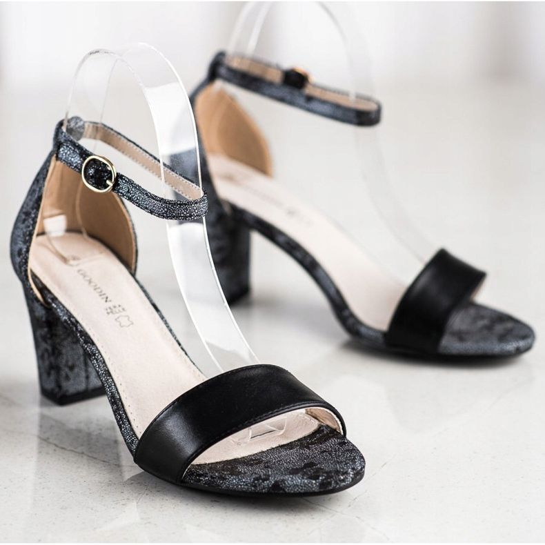 Goodin Stylové sandály s krajkou černá 1 Goodin Stylové sandály s krajkou černá 1