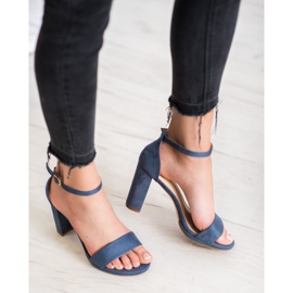 Goodin Semišové sandály na baru modrý 2