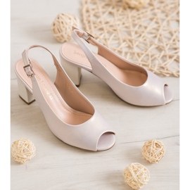 Sergio Leone Elegantní sandály s otevřenou špičkou hnědý 1