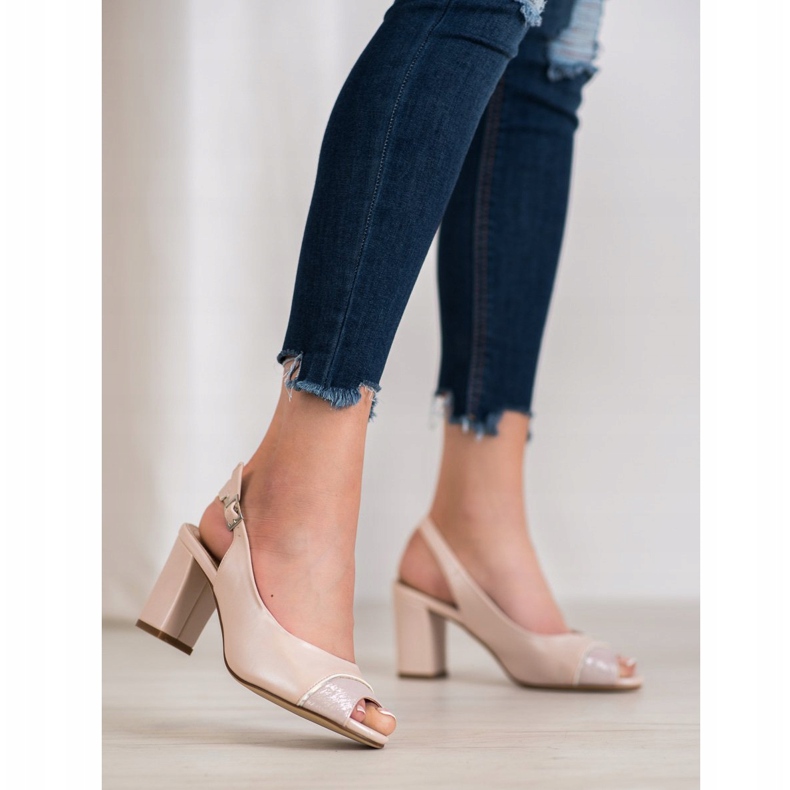 Sergio Leone Otevřené sandály růžový 1